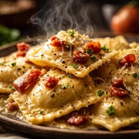 Ravioli Carbonara
