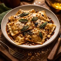Ravioli with Balsamic Brown Butter