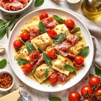 Ravioli with Prosciutto Roma Tomato and Sage