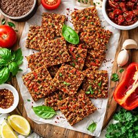 Raw Flax Tomato Crackers Dehydrated
