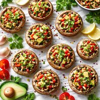 Raw Foods Stuffed Mushrooms