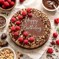 Raw Vegan Chocolate and Raspberry Birthday Cake