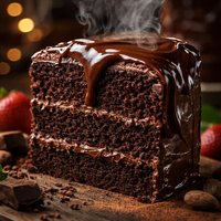 Real Chocolate Chocolate Cake with Ganache