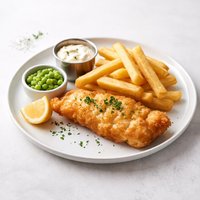 Real English Fish and Chips with Yorkshire Beer Batter