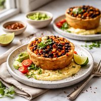 Red and Black Bean Pies with Polenta