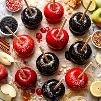 Red and Black Candy Apples