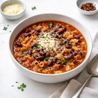 Red Bean and Pasta Soup