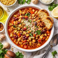 Red Bean Stew with Pasta Pasta Fagioli