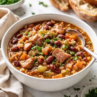 Red Beans and Barley W Ham Slow Cooker Stew