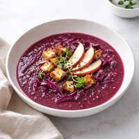 Red Cabbage Apple and Caraway Soup