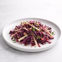 Red Cabbage Cranberry and Apple Slaw