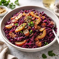 Red Cabbage with Apple and Bacon