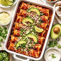 Red Chicken Enchiladas
