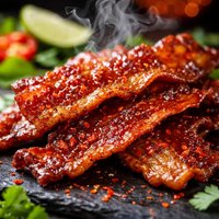 Red Chile Glazed Bacon
