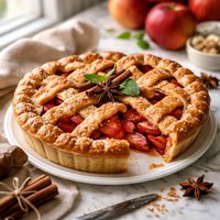 Red Cinnamon Apple Pie