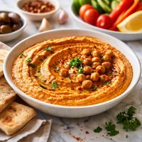 Red Curry Garlic Hummus