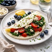 Red Egg White and Blue Omelette