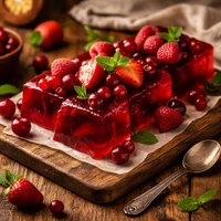 Red Fruit Jelly Dessert