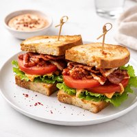 Red Hot Mayo and Tomato Sandwiches