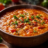 Red Lentil and Bulgur Soup Mercimek Corbasi