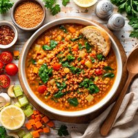 Red Lentil Vegetable Soup