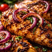 Red Onion and Honey Mustard Barbecued Chicken