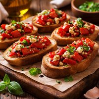 Red Pepper Bruschetta No Tomatoes