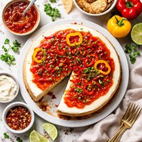 Red Pepper Jelly Cheesecake