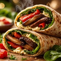 Red Pepper Portabella Wraps
