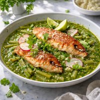 Red Snapper and Nopalitos in Cilantro Sauce