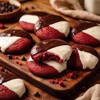 Red Velvet Black White Cookies