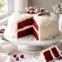 Red Velvet Snowball Cake