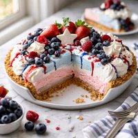 Red White and Blue Ice Cream Pie