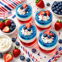 Red White and Blue Jello