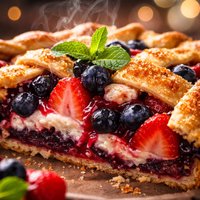 Red White and Blueberry Pie