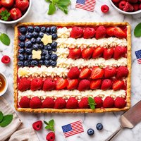 Red White and Blueberry Tart