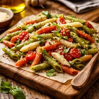 Red White and Green Mini Penne