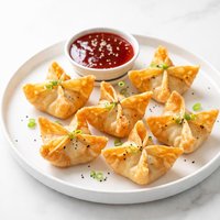 Reduced Fat Crab Rangoon with Plum Sauce