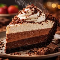 Reduced Fat Double Layered Chocolate Pie