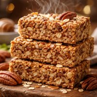 Reduced Fat Pecan Oat Bars