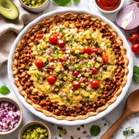 Reduced Fat Vegetarian Cheeseburger Pie