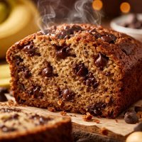 Reduced Sugar Chocolate Chip Banana Bread