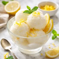 Refreshing Lemon Sorbet