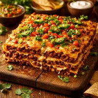 Refried Beans Lasagna