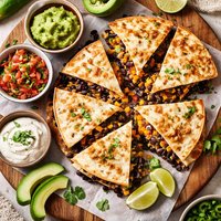 Refried Black Beans Quesadillas