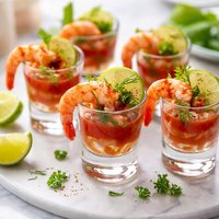 Retro Firecracker Prawn Cocktail Shots Shrimp Cocktail Shots