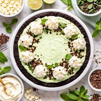 Retro White Chocolate Grasshopper Pie