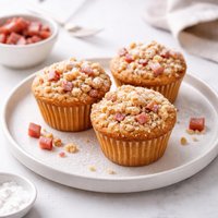 Rhubarb Crumb Muffins