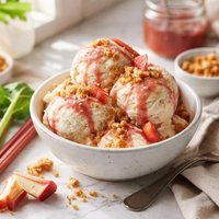 Rhubarb Crumble Ice Cream