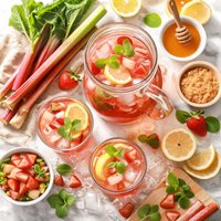 Rhubarb Iced Tea